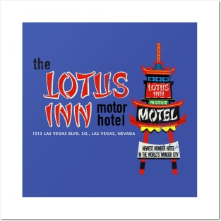 Vintage Lotus Inn Motel Las Vegas Posters and Art